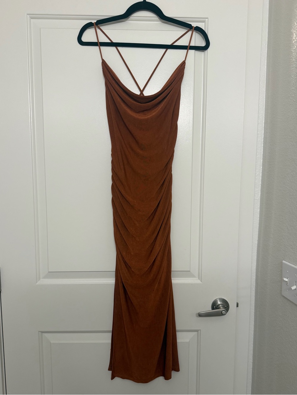 NWT Hello Molly Rust-Colored Cowl Neck Slip Dress - Women